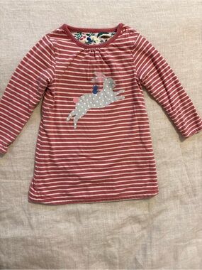 Baby Boden Reversible Bunny Long Sleeve Dress